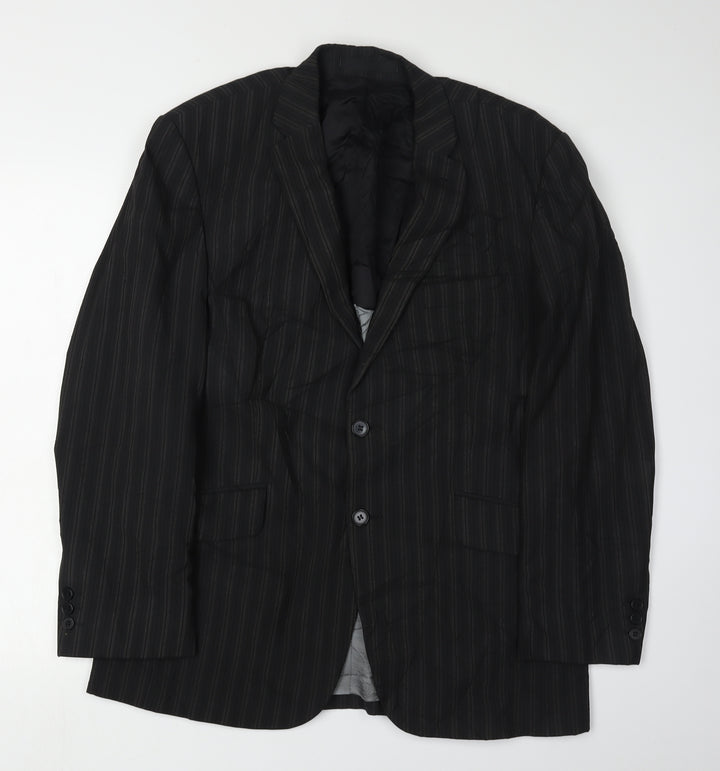 Karl Jackson Men's Black Striped Blazer, 40 Short