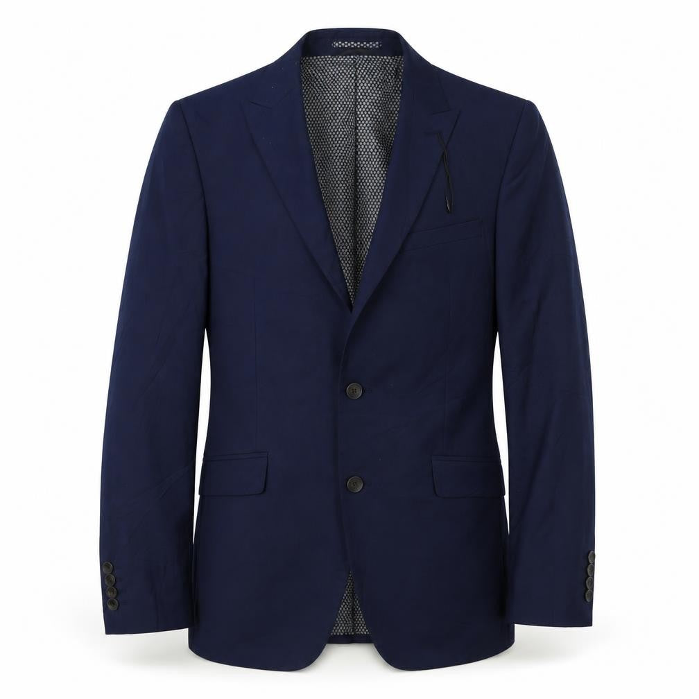 Front view of Marks & Spencer Men's Blue Suit Jacket, size 38, Regular Fit