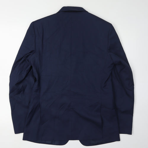 Marks and Spencer Men's Blue Suit Jacket, Size 38, Regular Fit