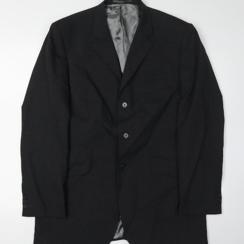 Karl Jackson Men's Black Blazer, 40, Regular Fit, Formal