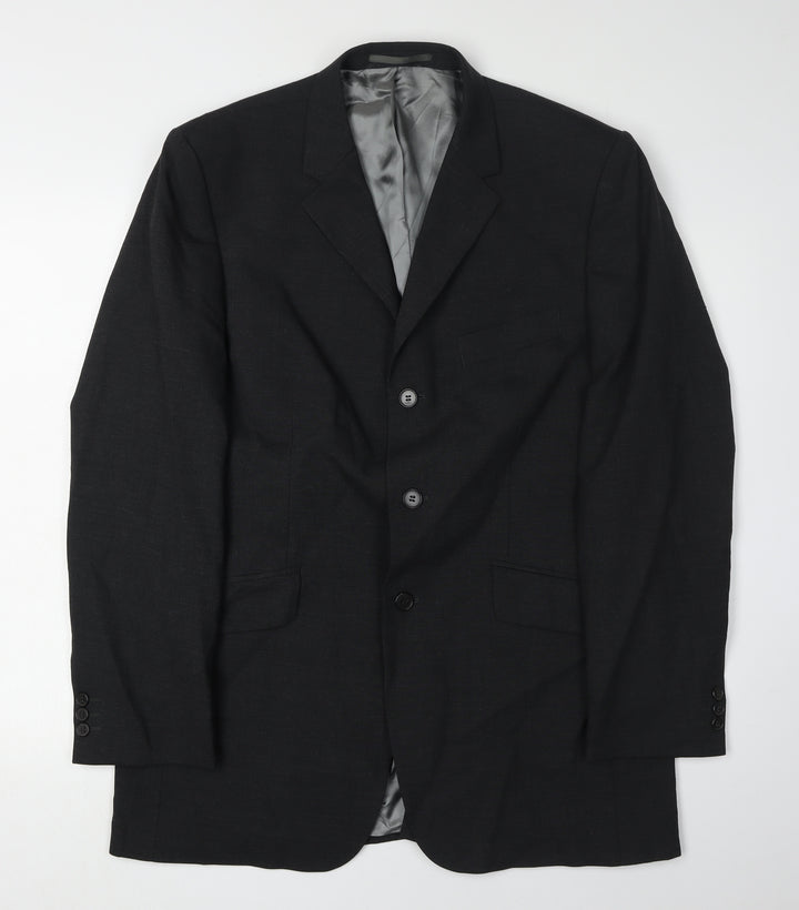 Karl Jackson Men's Black Blazer, 40, Regular Fit, Formal