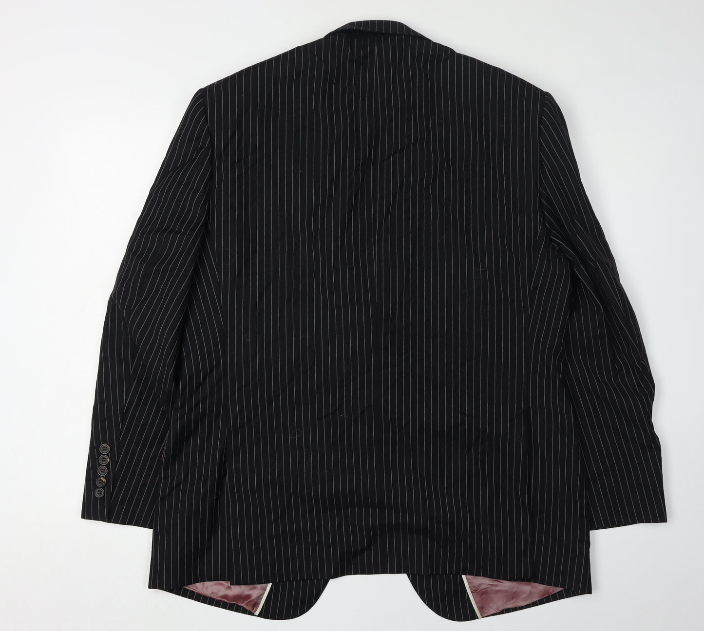 Marks and Spencer Men's Black Striped Wool Blazer 42S