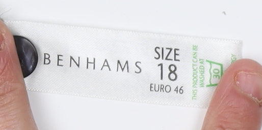 Benhams Women's Grey Long Sleeve V-Neck Blouse