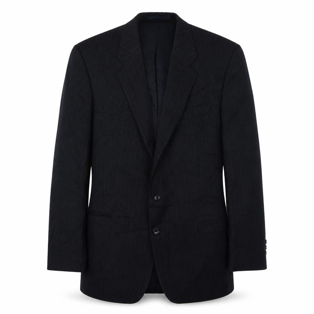 Greenwoods Men's Blue Striped Blazer, Elegant Formal Wear 42R