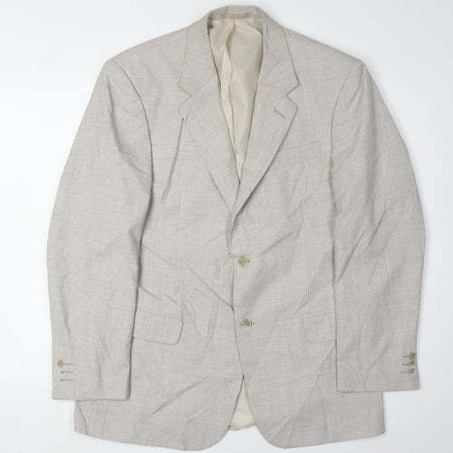 Gurteen Men's Beige Suit Jacket 38R Regular