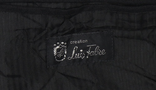Luis Fabre Men's Black Suit Jacket, Size 44R