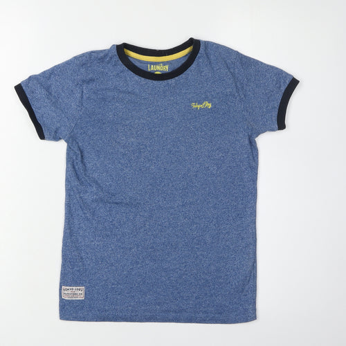 Tokyo Laundry Boys Blue Crew Neck T-Shirt Size 7-8