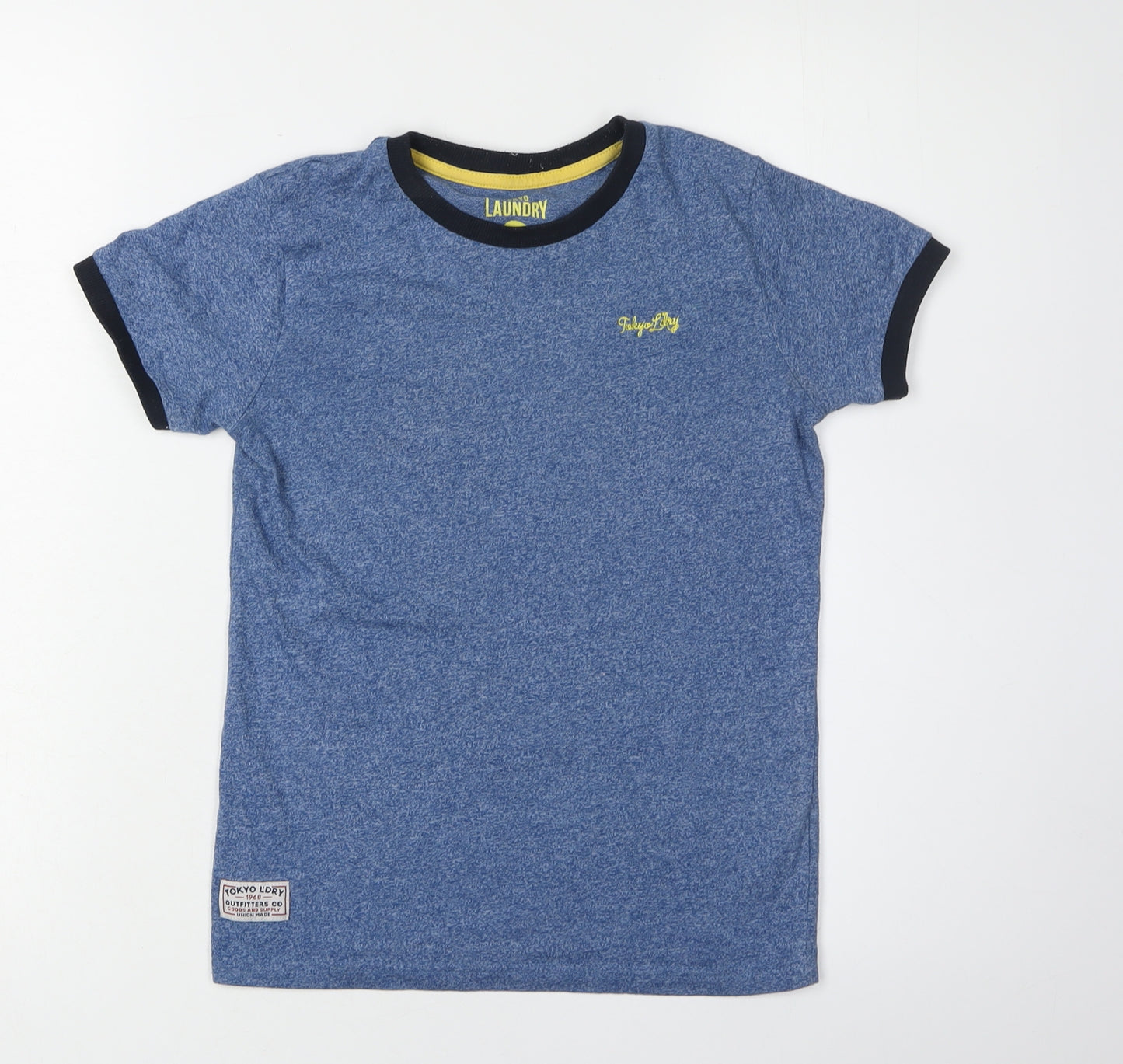 Tokyo Laundry Boys Blue Crew Neck T-Shirt Size 7-8