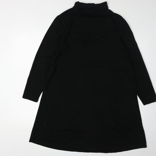 Jacqueline de Yong Black Knit Dress L High Neck