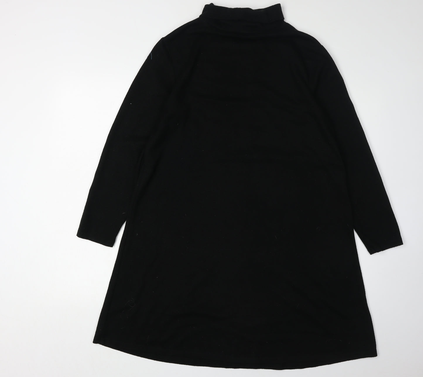 Jacqueline de Yong Black Knit Dress L High Neck