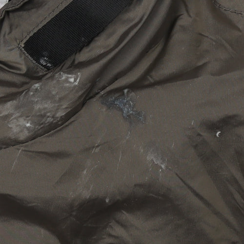 SilkSilk Men's Green Bomber Jacket L with Logo Accents