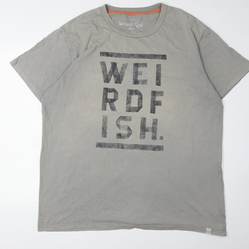 Weird Fish Men's Grey 3XL Graphic Print T-Shirt