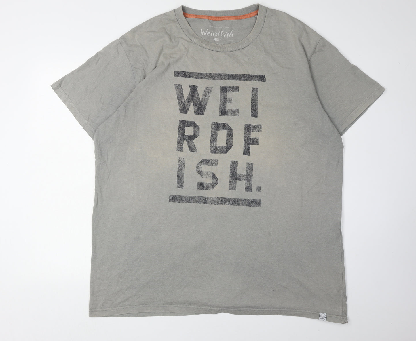 Weird Fish Men's Grey 3XL Graphic Print T-Shirt