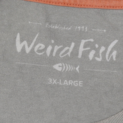 Weird Fish Men's Grey 3XL Graphic Print T-Shirt