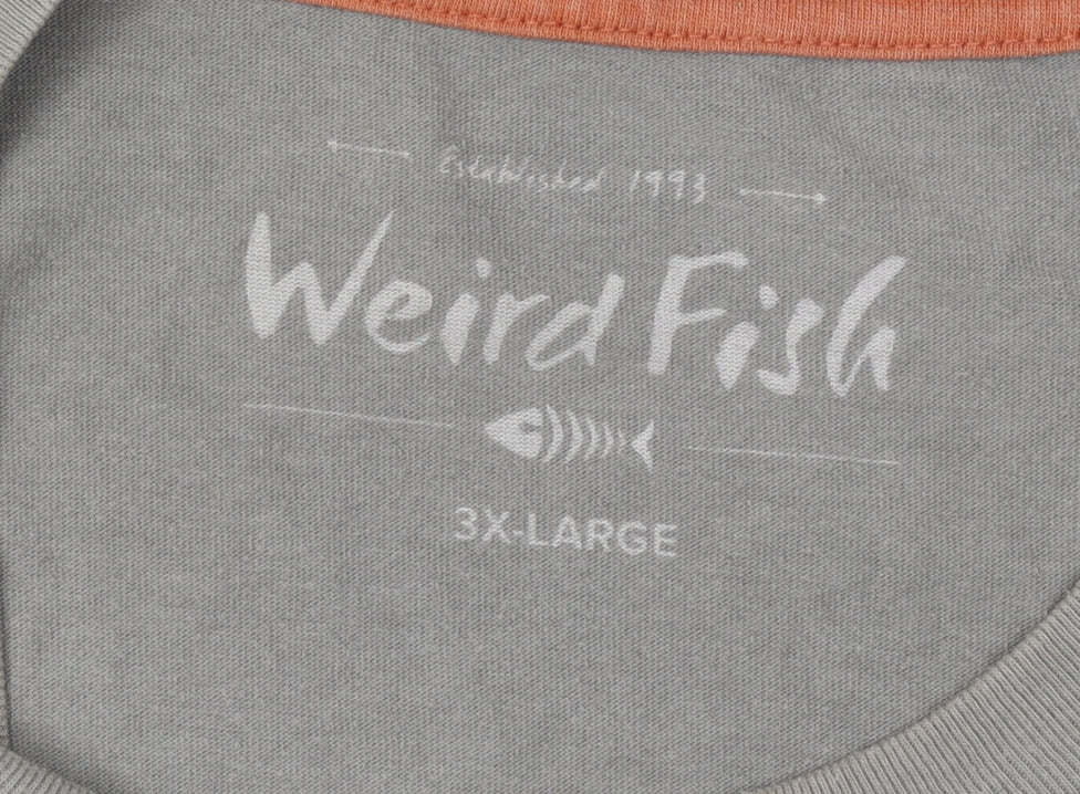 Weird Fish Men's Grey 3XL Graphic Print T-Shirt