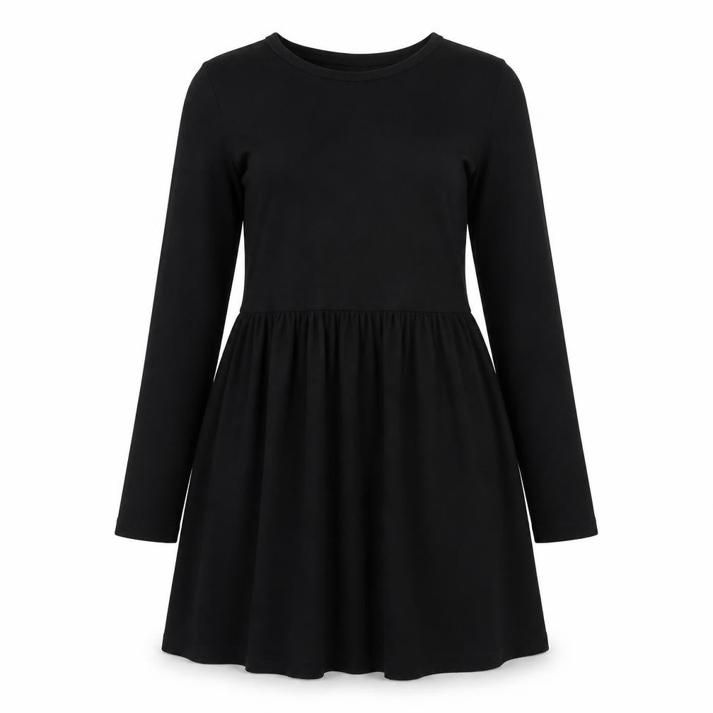 Front view of Noisy May Women's Black Dress M Long Sleeve Pullover