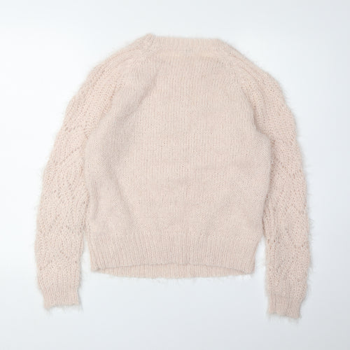 Red Herring Womens Ivory Knit Pullover Jumper, Size 10