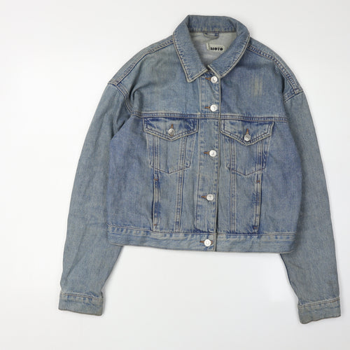 Topshop Women Blue Denim Jacket Size 10