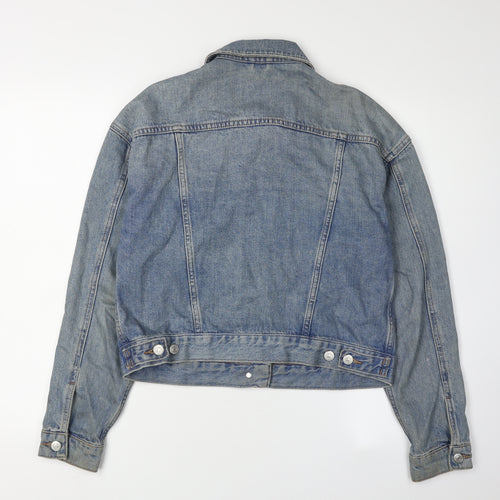 Topshop Women Blue Denim Jacket Size 10