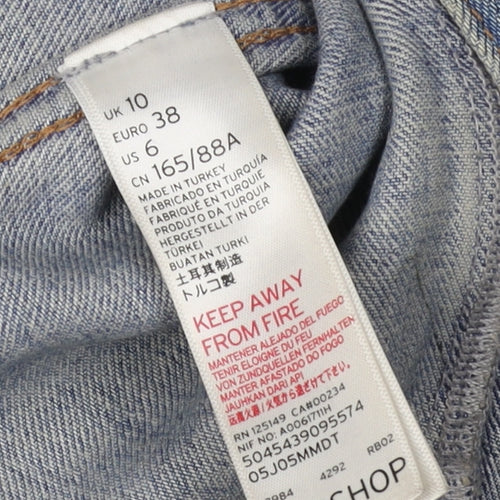 Topshop Women Blue Denim Jacket Size 10