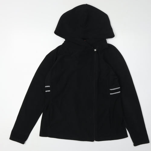 Next Women's Black Hooded Jacket - Size 14
