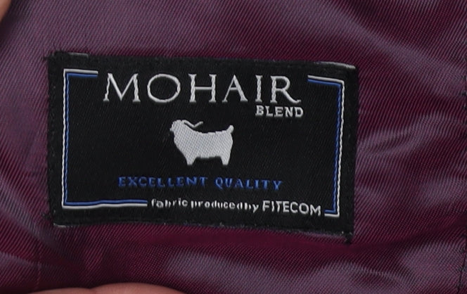 Men's Blue Mohair Blend Blazer - Size 36S