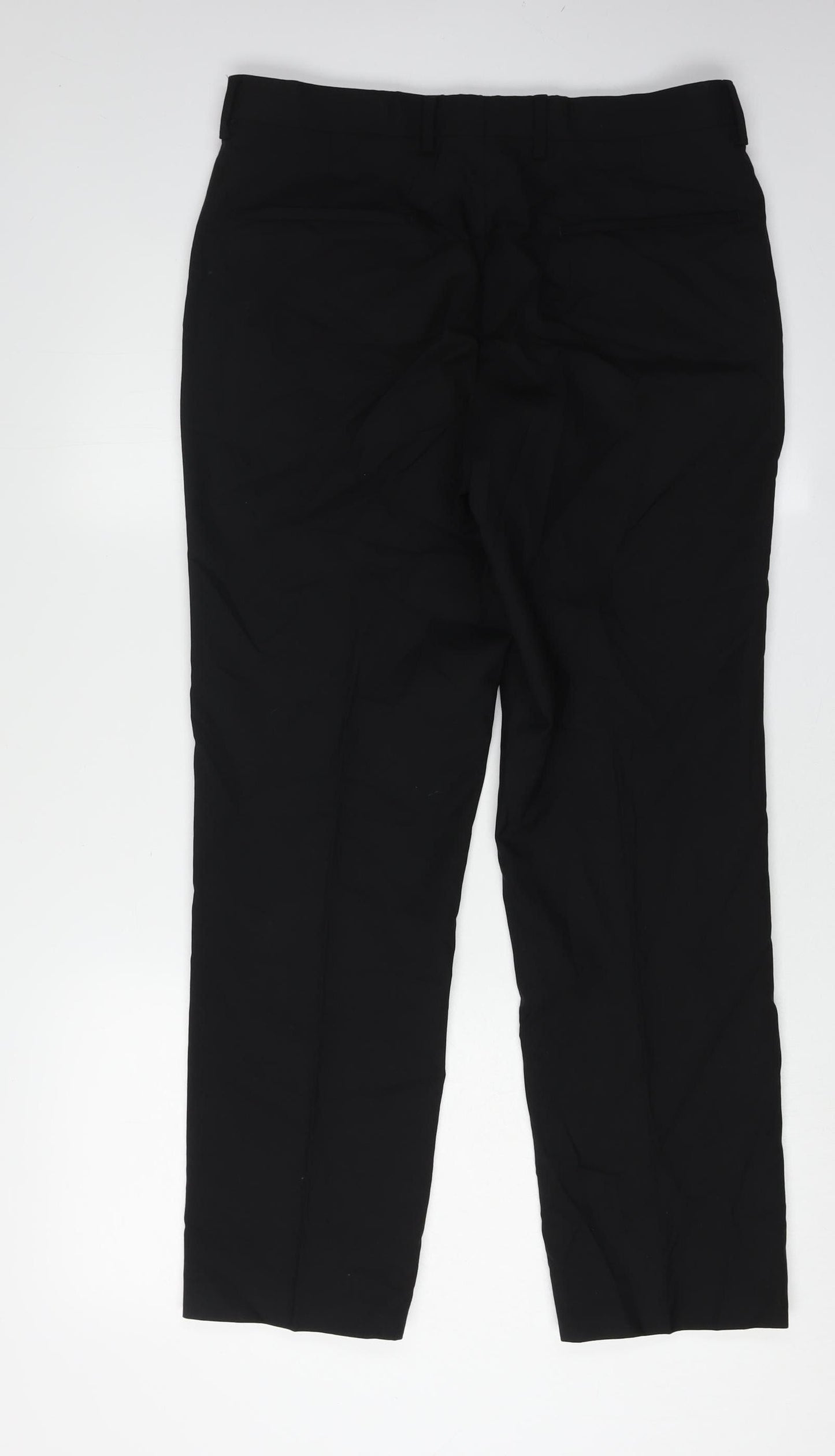 T.M. Lewin Men's Black Dress Pants 32 R Wool Regular