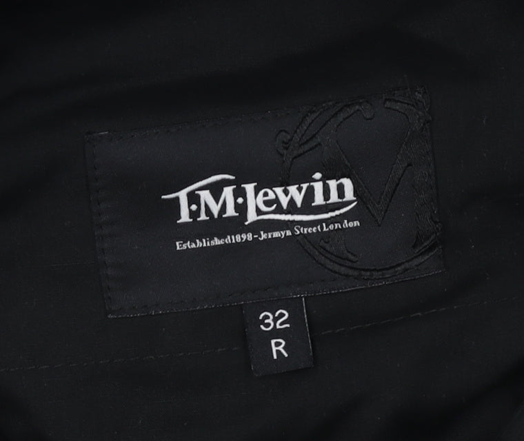 T.M. Lewin Men's Black Dress Pants 32 R Wool Regular