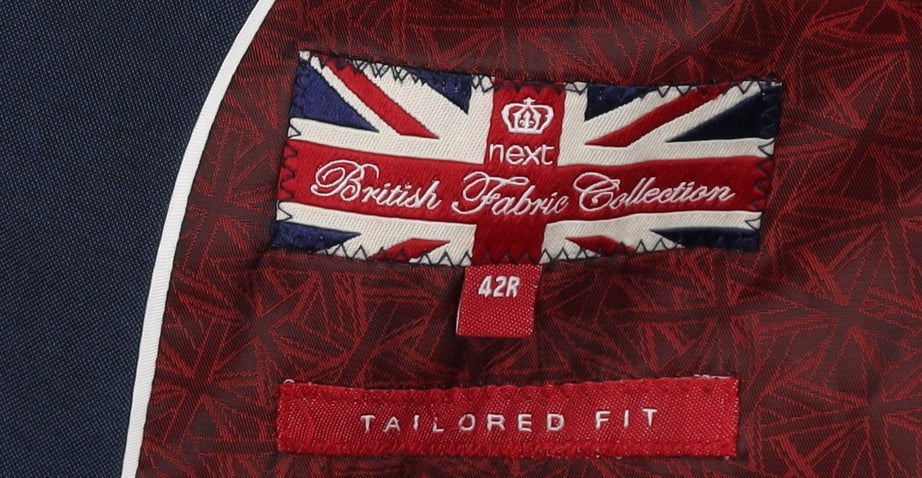 Next Men's Blue Wool Blazer 42R Regular Formal