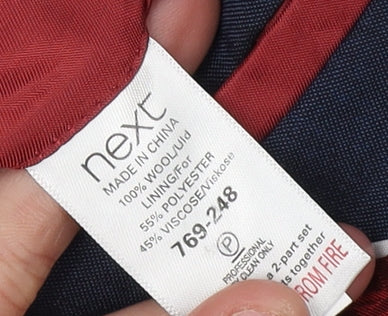 Next Men's Blue Wool Blazer 42R Regular Formal