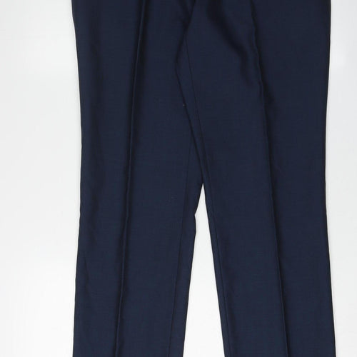 Next Men's Blue Dress Pants 34R - Formal Straight Trousers