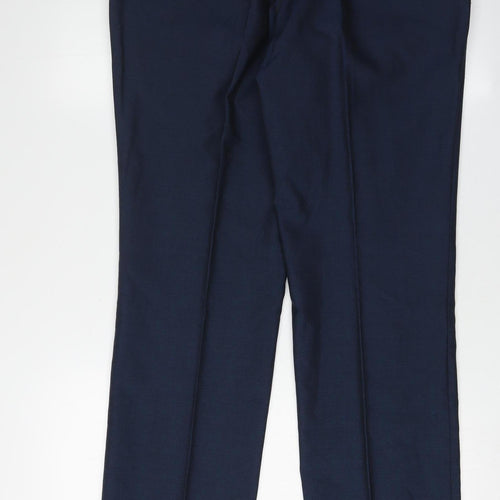 Next Men's Blue Dress Pants 34R - Formal Straight Trousers