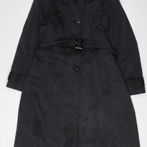 John Lewis Women's Black Trench Coat Size 14