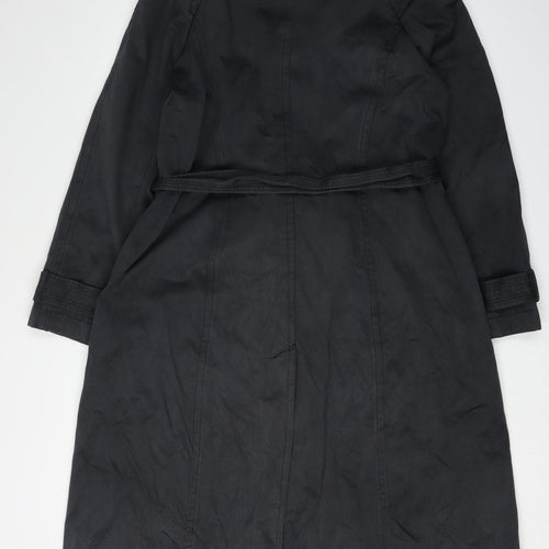 John Lewis Women's Black Trench Coat Size 14