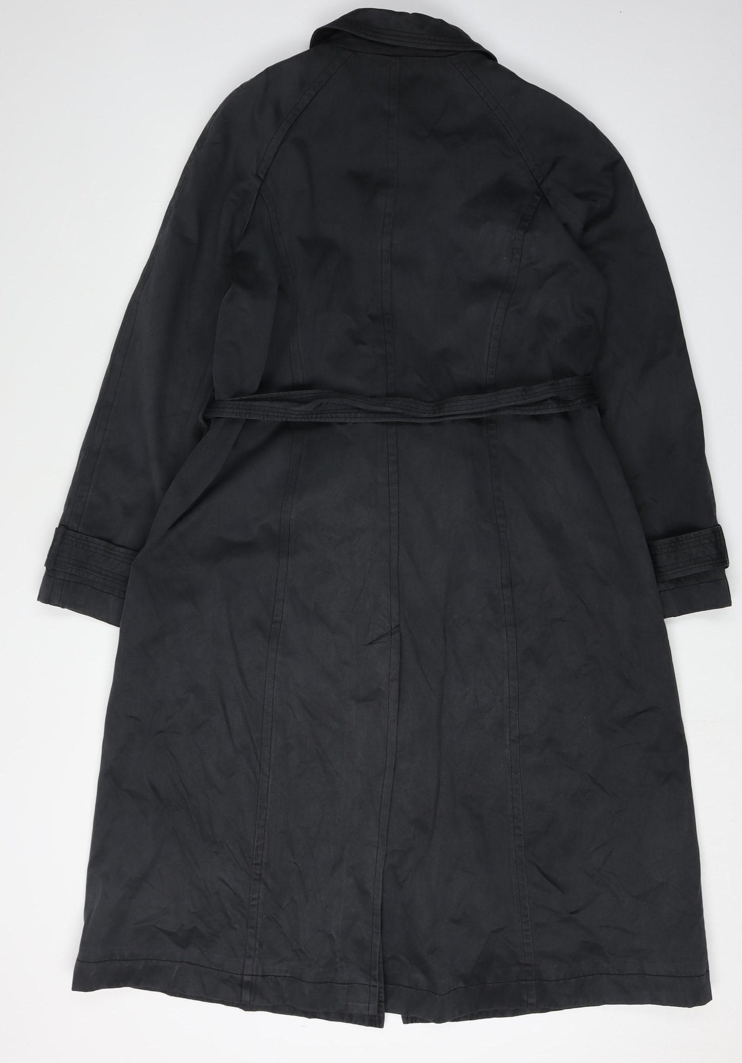 John Lewis Women's Black Trench Coat Size 14