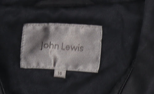 John Lewis Women's Black Trench Coat Size 14