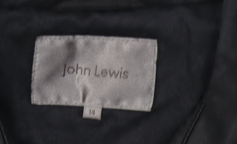 John Lewis Women's Black Trench Coat Size 14