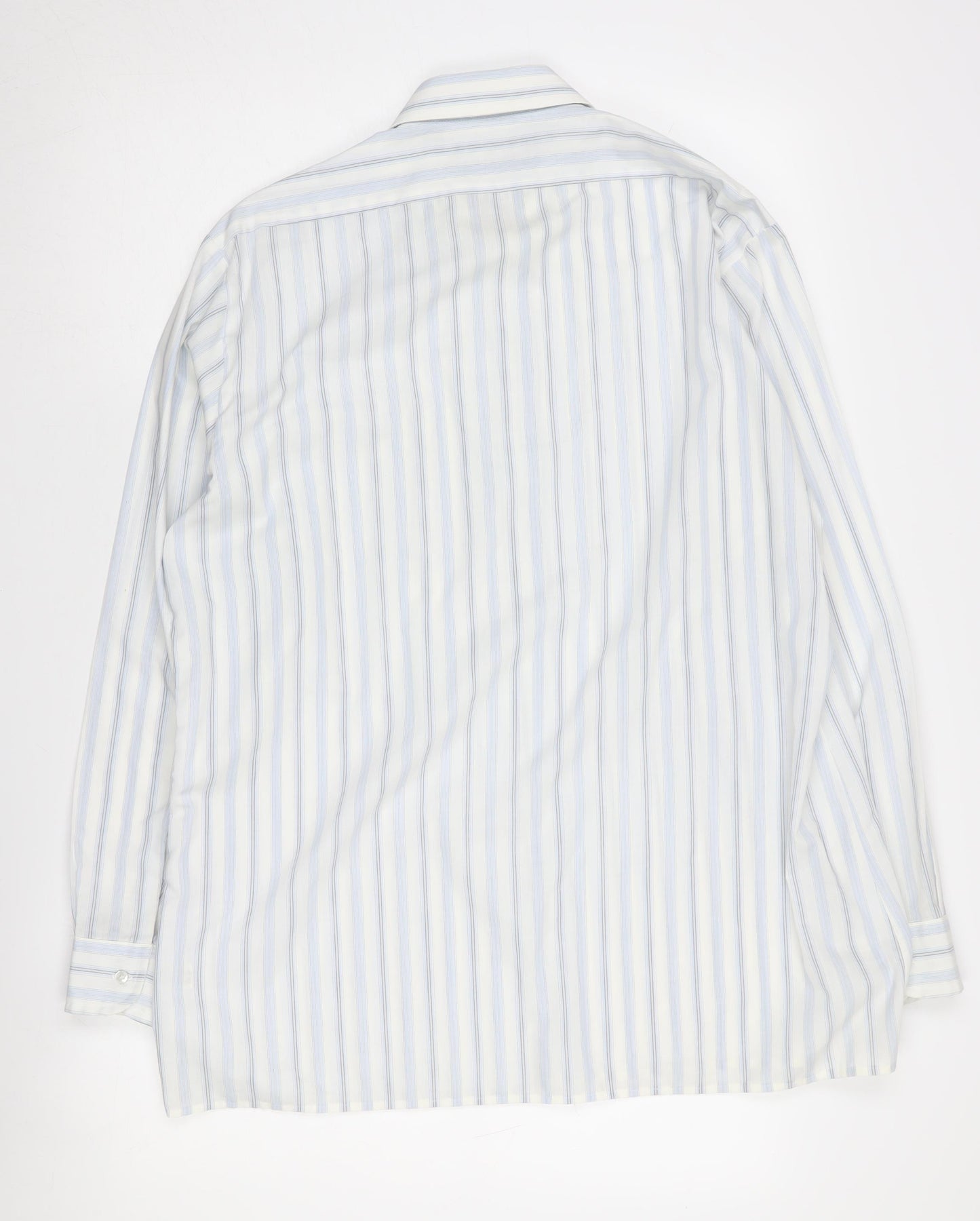Stafford Men's Blue Striped Long Sleeve Button-Up Shirt
