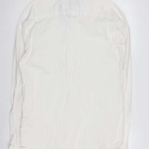 SikSilk Men's XL White Slim Long Sleeve Shirt