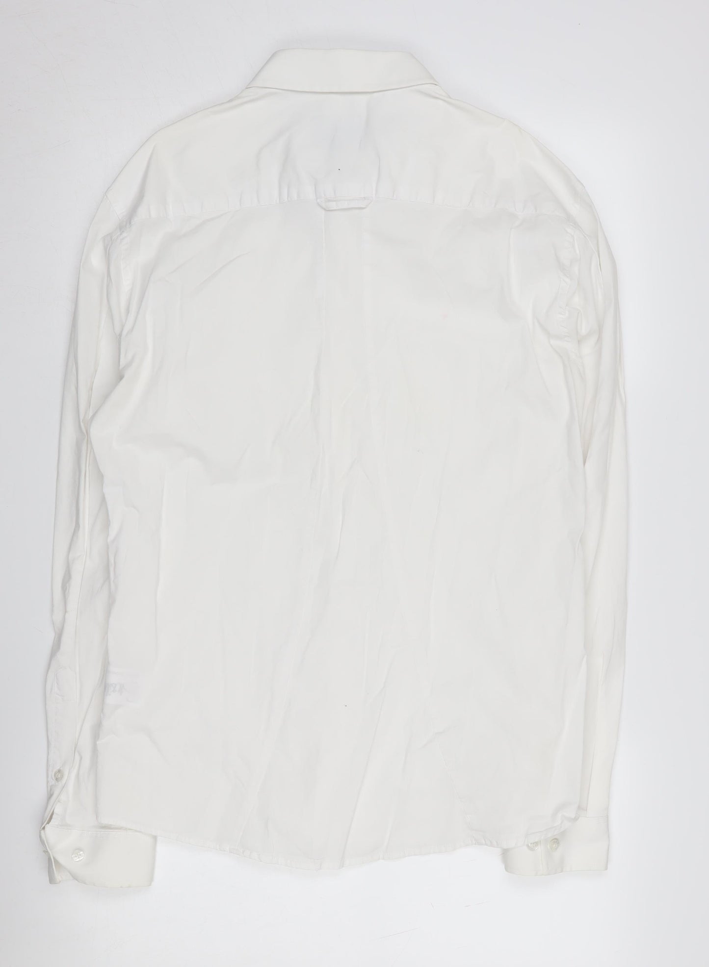 SikSilk Men's XL White Slim Long Sleeve Shirt
