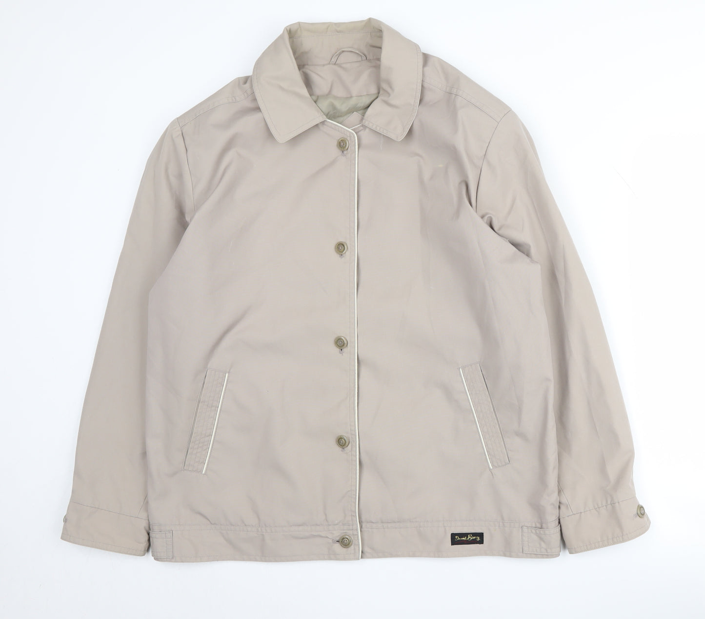 David Barry Women's Beige Basic Jacket Size 16