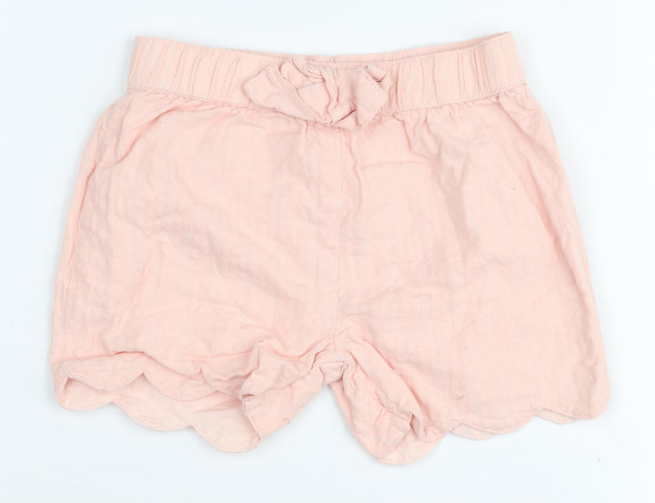Mothercare Pink Baby Shorts, Unisex 6-9 Months, Cotton Blend, Elastic Waist