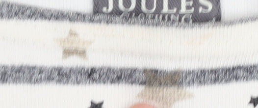 Joules Women's White Striped Pullover Jumper Size 10