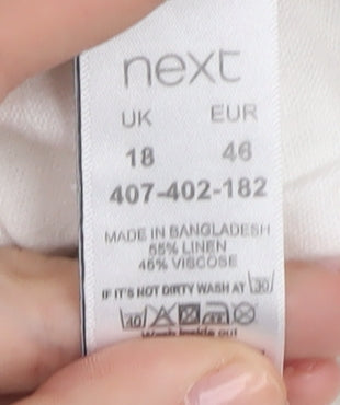 Next Women's White Sleeveless Dress Size 18