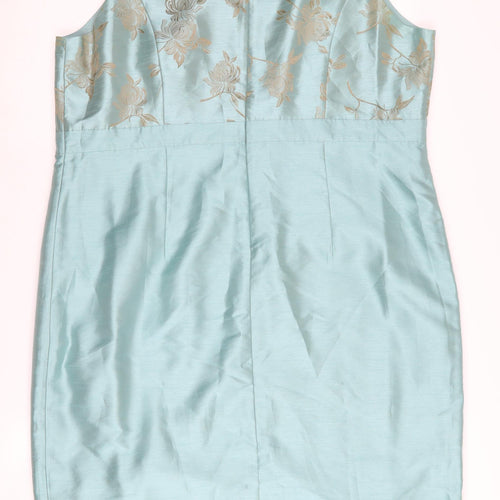 Roman Women’s Blue Floral Sheath Dress Size 20