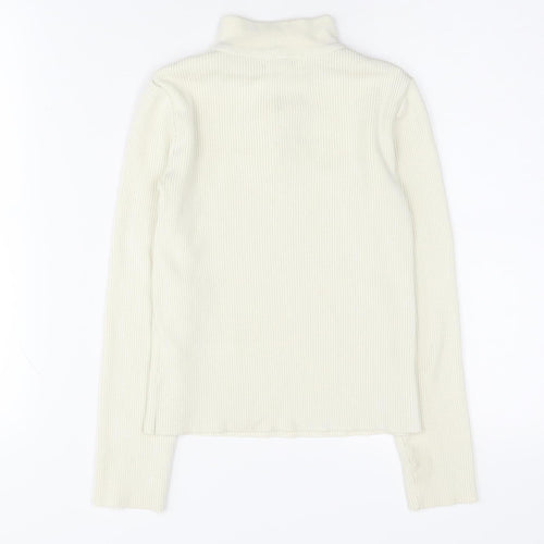 Urban Outfitters Women's Ivory Mock Neck Jumper S