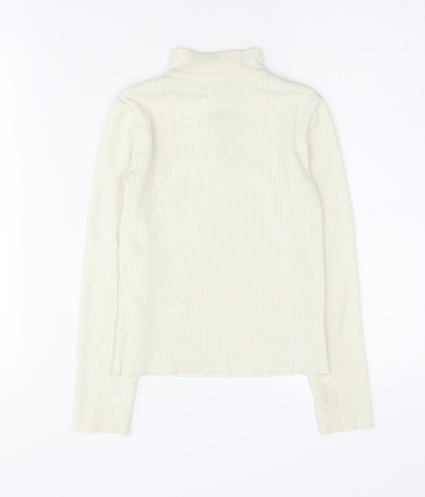 Urban Outfitters Women's Ivory Mock Neck Jumper S