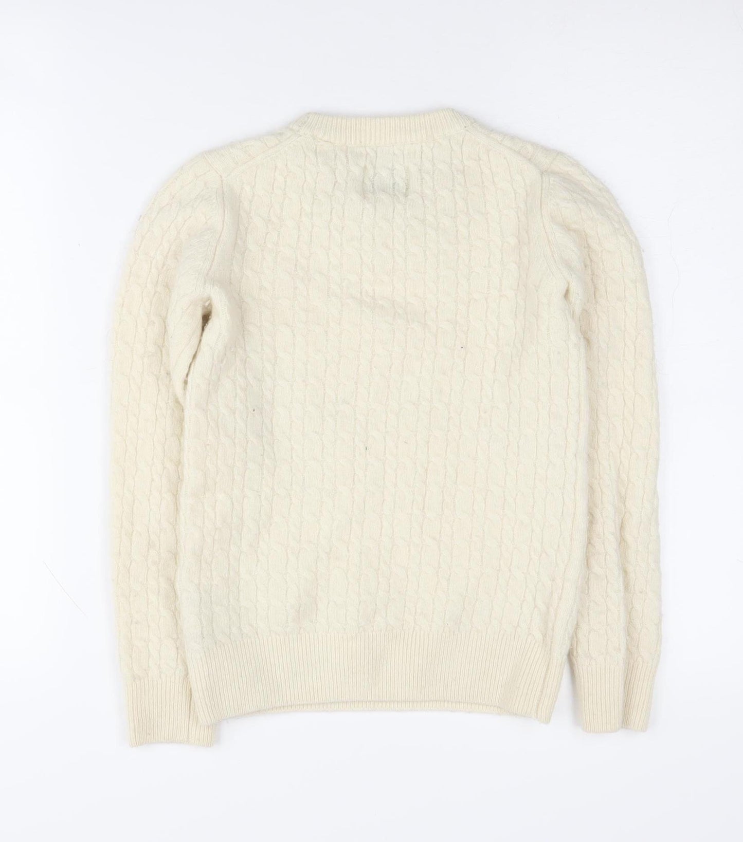 Jack Wills Women's Ivory Merino Wool Pullover Jumper