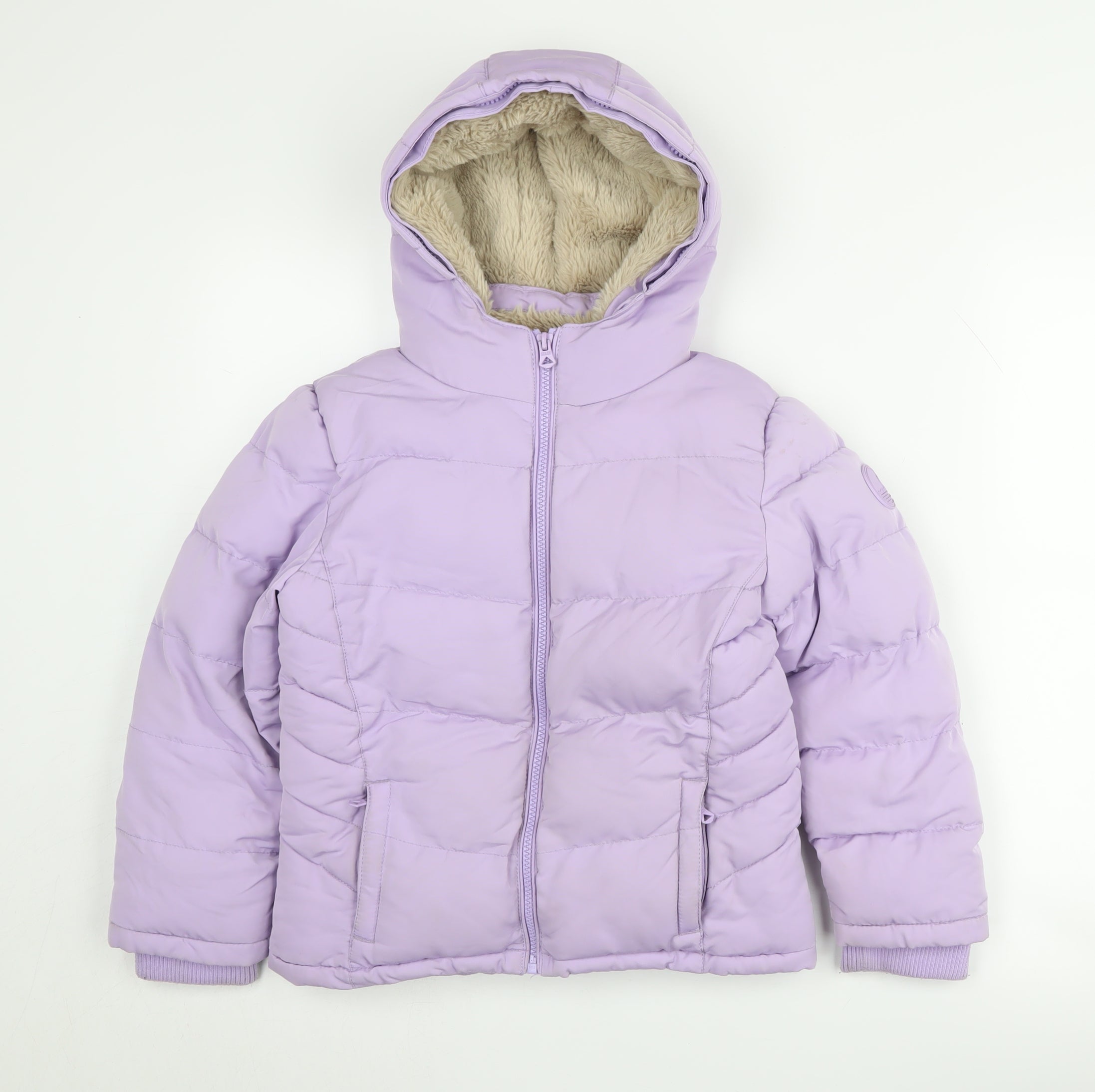 purple Sculpted Hooded Puffer Jacket SoulCal & Co Girls Purple 