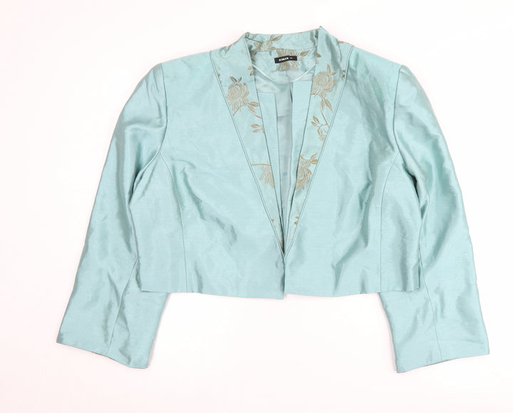 Roman Women’s Blue Floral Cropped Blazer UK 20